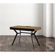 Aleeah Wooden Desk Natural/Black 43.3L x 21.6W x 30H 3 Storage Drawers