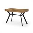 Aleeah Wooden Desk Natural/Black 43.3L x 21.6W x 30H 3 Storage Drawers