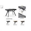 Aleeah Wooden Desk Natural/Black 43.3L x 21.6W x 30H 3 Storage Drawers