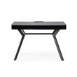 Aleeah Wooden Desk Grey/Black 43.3L x 21.6W x 30H 3 Storage Drawers
