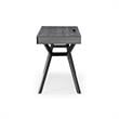 Aleeah Wooden Desk Grey/Black 43.3L x 21.6W x 30H 3 Storage Drawers