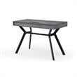 Aleeah Wooden Desk Grey/Black 43.3L x 21.6W x 30H 3 Storage Drawers