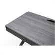 Aleeah Wooden Desk Grey/Black 43.3L x 21.6W x 30H 3 Storage Drawers