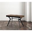 Aleeah Wooden Desk Walnut/Black 43.3L x 21.6W x 30H 3 Storage Drawers