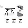 Aleeah Wooden Desk Walnut/Black 43.3L x 21.6W x 30H 3 Storage Drawers