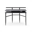 Layna Wooden Desk Gray/Black  43.3L x 22.8W x 34.8H 1 Storage Drawer Side