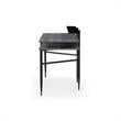 Layna Wooden Desk Gray/Black  43.3L x 22.8W x 34.8H 1 Storage Drawer Side