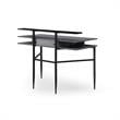 Layna Wooden Desk Gray/Black  43.3L x 22.8W x 34.8H 1 Storage Drawer Side