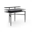Layna Wooden Desk Gray/Black  43.3L x 22.8W x 34.8H 1 Storage Drawer Side