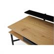 Layna Wooden Desk Natural/Black 43.3L x 22.8W x 34.8H 1 Storage Drawer Side