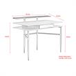 Layna Wooden Desk Natural/Black 43.3L x 22.8W x 34.8H 1 Storage Drawer Side
