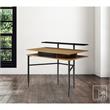 Layna Wooden Desk Natural/Black 43.3L x 22.8W x 34.8H 1 Storage Drawer Side