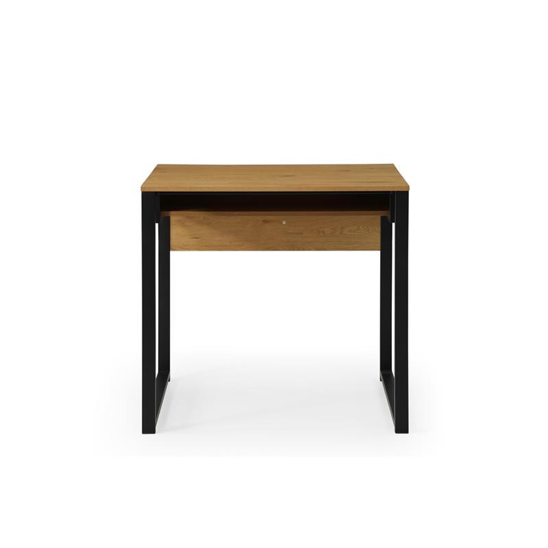 Taelynn Wooden Desk Natural/Black 31.5L x 23.6W x 30H Open Front Storage