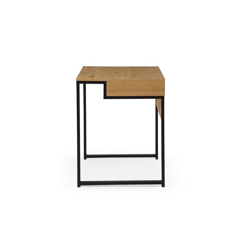 Taelynn Wooden Desk Natural/Black 31.5L x 23.6W x 30H Open Front Storage