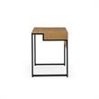 Taelynn Wooden Desk Natural/Black 31.5L x 23.6W x 30H Open Front Storage