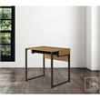 Taelynn Wooden Desk Natural/Black 31.5L x 23.6W x 30H Open Front Storage