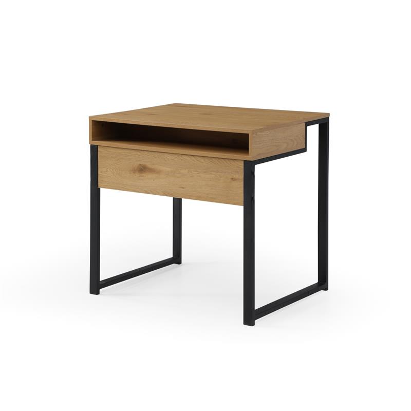 Taelynn Wooden Desk Natural/Black 31.5L x 23.6W x 30H Open Front Storage