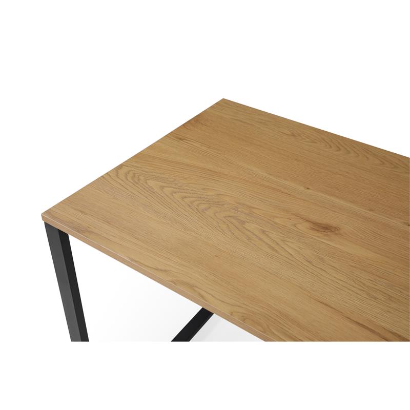 Taelynn Wooden Desk Natural/Black 31.5L x 23.6W x 30H Open Front Storage