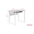 Taelynn Wooden Desk White/Black 31.5L x 23.6W x 30H Open Front Storage