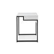 Taelynn Wooden Desk White/Black 31.5L x 23.6W x 30H Open Front Storage