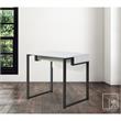 Taelynn Wooden Desk White/Black 31.5L x 23.6W x 30H Open Front Storage