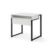 Taelynn Wooden Desk White/Black 31.5L x 23.6W x 30H Open Front Storage