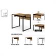 Taelynn Wooden Desk White/Black 31.5L x 23.6W x 30H Open Front Storage