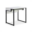 Taelynn Wooden Desk White/Black 31.5L x 23.6W x 30H Open Front Storage