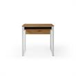 Taelynn Wooden Desk Natural/White 31.5L x 23.6W x 30H Open Front Storage