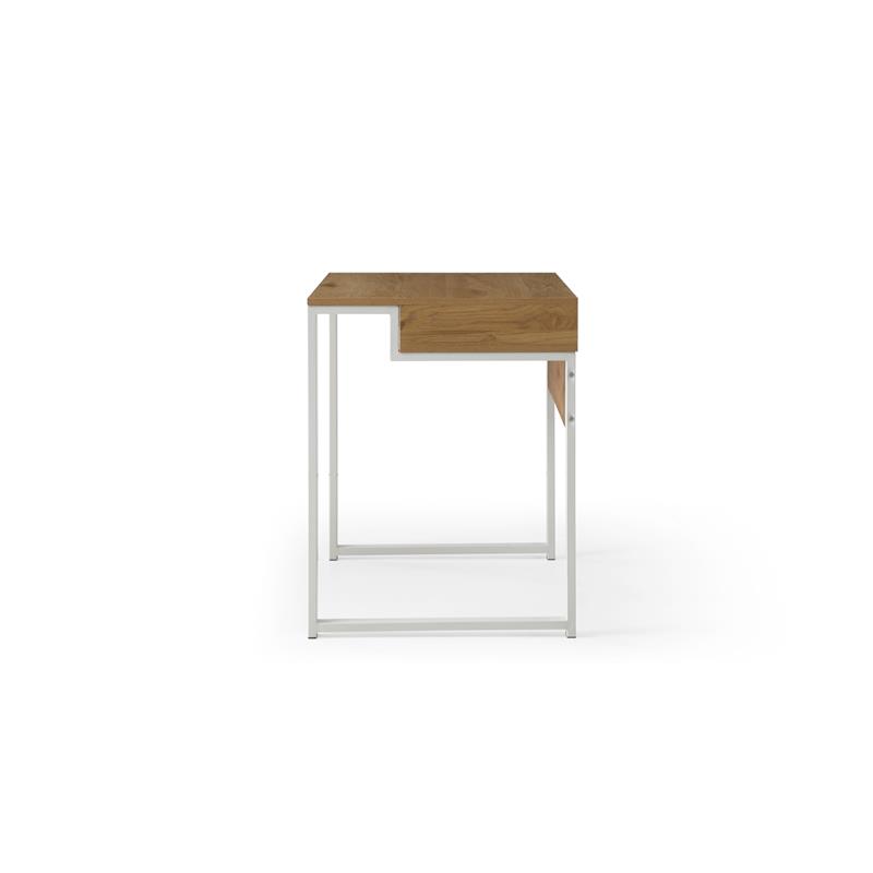 Taelynn Wooden Desk Natural/White 31.5L x 23.6W x 30H Open Front Storage