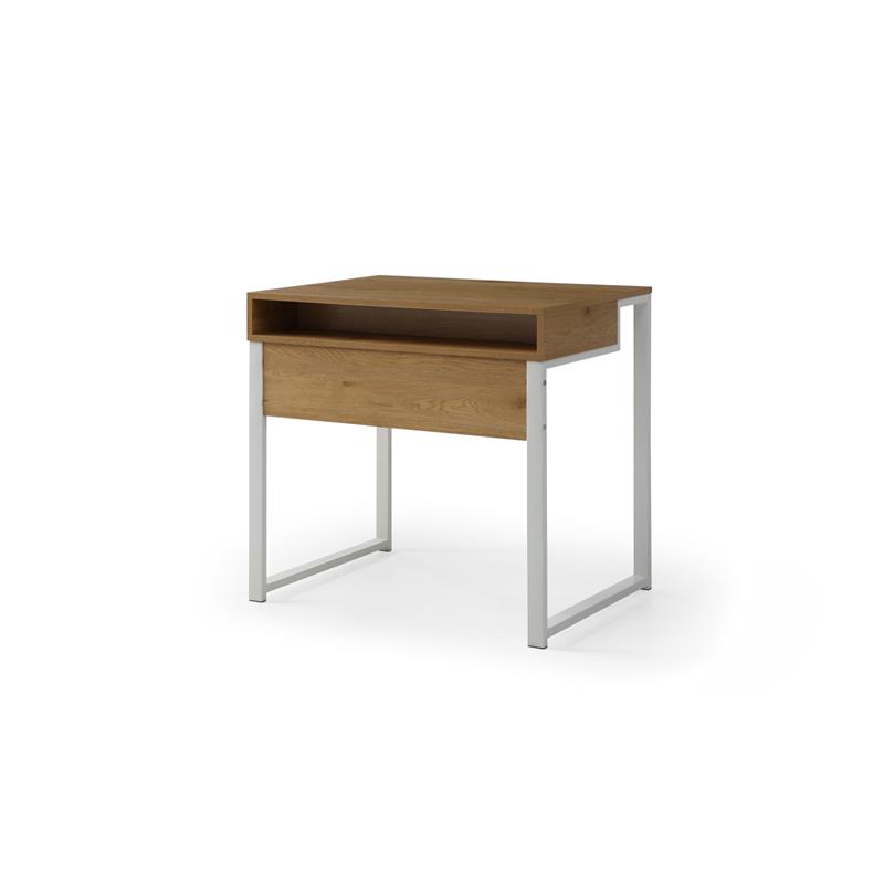 Taelynn Wooden Desk Natural/White 31.5L x 23.6W x 30H Open Front Storage