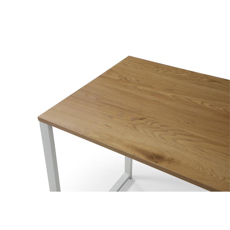 Taelynn Wooden Desk Natural/White 31.5L x 23.6W x 30H Open Front Storage