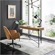 Kyran Wooden Desk Natural/Black 44.8L x 22.1W x 30H 2 Storage Drawers