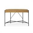 Kyran Wooden Desk Natural/Black 44.8L x 22.1W x 30H 2 Storage Drawers