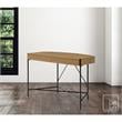 Kyran Wooden Desk Natural/Black 44.8L x 22.1W x 30H 2 Storage Drawers