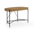Kyran Wooden Desk Natural/Black 44.8L x 22.1W x 30H 2 Storage Drawers