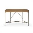 Kyran Wooden Desk Natural/Bronze 44.8L x 22.1W x 30H 2 Storage Drawers