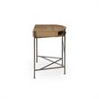 Kyran Wooden Desk Natural/Bronze 44.8L x 22.1W x 30H 2 Storage Drawers