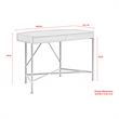 Kyran Wooden Desk Natural/Bronze 44.8L x 22.1W x 30H 2 Storage Drawers