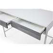 Yolanda Wooden Desk White/Grey 43.3L x 21.7W x 30H 2 Storage Drawers