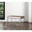 Yolanda Wooden Desk Natural/Bronze 43.3L x 21.7W x 30H 2 Storage Drawers