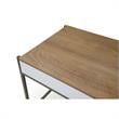 Yolanda Wooden Desk Natural/Bronze 43.3L x 21.7W x 30H 2 Storage Drawers
