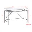 Jaslynn Wooden Desk Natural/White 43.3L x 21.6W x 30H 1 Storage Drawer
