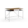 Jaslynn Wooden Desk Natural/White 43.3L x 21.6W x 30H 1 Storage Drawer