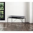 Jaslynn Wooden Desk Grey/Black 43.3L x 21.6W x 30H 1 Storage Drawer