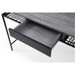 Jaslynn Wooden Desk Grey/Black 43.3L x 21.6W x 30H 1 Storage Drawer