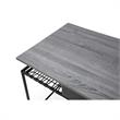 Jaslynn Wooden Desk Grey/Black 43.3L x 21.6W x 30H 1 Storage Drawer