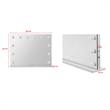 Geovanni Glass Mirror 20.4L x 4.7W x 16.7H 12 Dimmable LED Bulbs In White Color