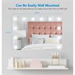 Geovanni Glass Mirror 20.4L x 4.7W x 16.7H 12 Dimmable LED Bulbs In White Color