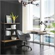 Jaslynn Wooden Desk Natural/Black 43.3L x 21.6W x 30H 1 Storage Drawer